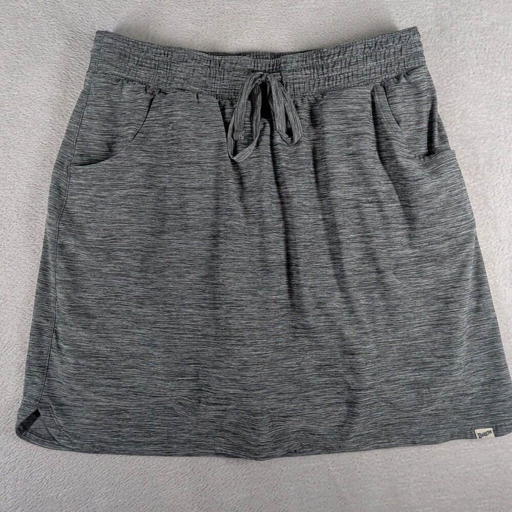 Duluth Trading Armachillo Cooling Skort Skirt Women's Medium Gray Heathered